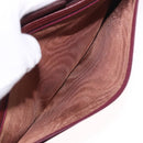 CARTIER Must Line Clutch Bag Leather Bordeaux Gold Auth 184475-18