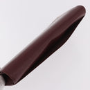 CARTIER Must Line Clutch Bag Leather Bordeaux Gold Auth 184475-6