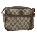 GUCCI GG Supreme Shoulder Bag PVC Beige Gold 007 084 0092 Auth 184480-1