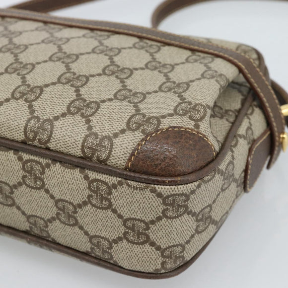 GUCCI GG Supreme Shoulder Bag PVC Beige Gold 007 084 0092 Auth 184480