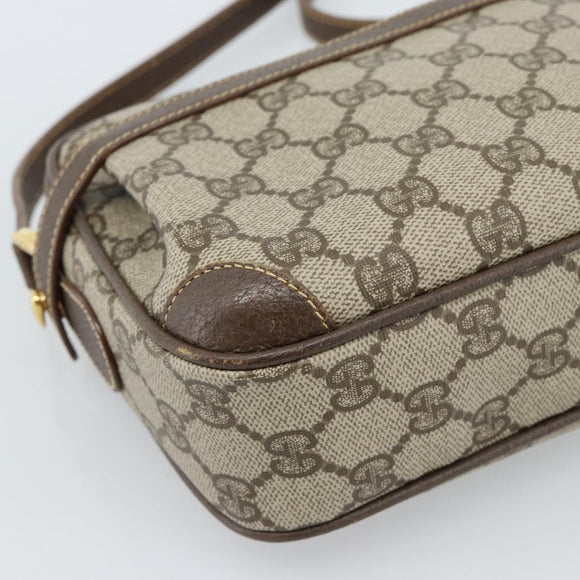 GUCCI GG Supreme Shoulder Bag PVC Beige Gold 007 084 0092 Auth 184480