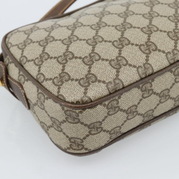 GUCCI GG Supreme Shoulder Bag PVC Beige Gold 007 084 0092 Auth 184480