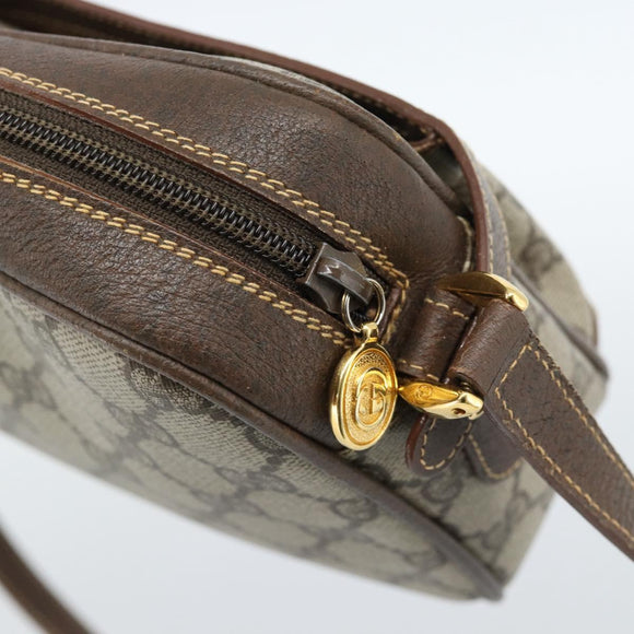 GUCCI GG Supreme Shoulder Bag PVC Beige Gold 007 084 0092 Auth 184480