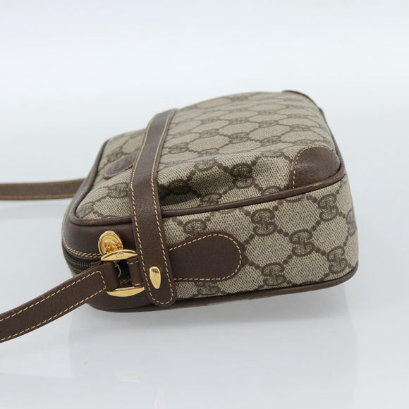 GUCCI GG Supreme Shoulder Bag PVC Beige Gold 007 084 0092 Auth 184480