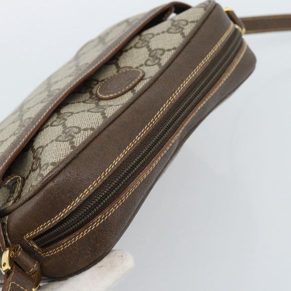 GUCCI GG Supreme Shoulder Bag PVC Beige Gold 007 084 0092 Auth 184480