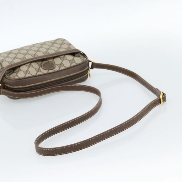 GUCCI GG Supreme Shoulder Bag PVC Beige Gold 007 084 0092 Auth 184480