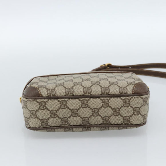 GUCCI GG Supreme Shoulder Bag PVC Beige Gold 007 084 0092 Auth 184480