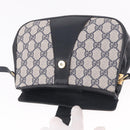 GUCCI GG Supreme Sherry Line Shoulder Bag PVC Navy Gold 10 02 024 Auth 184481-15