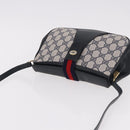 GUCCI GG Supreme Sherry Line Shoulder Bag PVC Navy Gold 10 02 024 Auth 184481-6