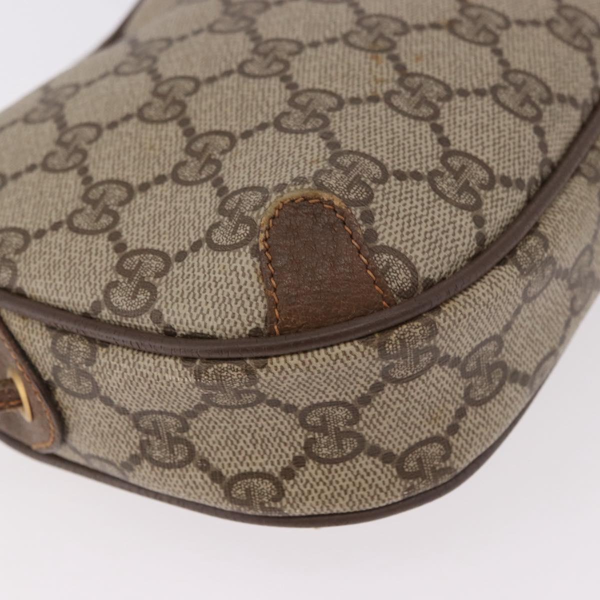 GUCCI GG Supreme Web Sherry Line Bag PVC Beige Gold 89 02 066 Auth
