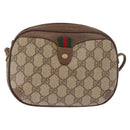GUCCI GG Supreme Web Sherry Line Bag PVC Beige Gold 89 02 066 Auth 184482-2