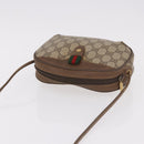 GUCCI GG Supreme Web Sherry Line Bag PVC Beige Gold 89 02 066 Auth 184482-6