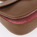 GUCCI Shoulder Bag Leather Gold Brown 72 02 104 Auth 184483-9