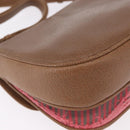 GUCCI Shoulder Bag Leather Gold Brown 72 02 104 Auth 184483-15