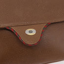 GUCCI Shoulder Bag Leather Gold Brown 72 02 104 Auth 184483-17