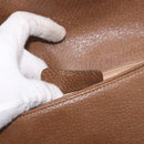 GUCCI Shoulder Bag Leather Gold Brown 72 02 104 Auth 184483-12
