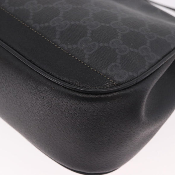 GUCCI GG Supreme Web Sherry Line Tas PVC Zwart Rood 116 02 076 Auth 184484