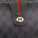 GUCCI GG Supreme Web Sherry Line Tas PVC Zwart Rood 116 02 076 Auth 184484-14
