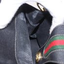 GUCCI GG Supreme Web Sherry Line Tas PVC Zwart Rood 116 02 076 Auth 184484-21