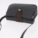 GUCCI GG Supreme Web Sherry Line Tas PVC Zwart Rood 116 02 076 Auth 184484-6