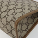GUCCI GG Plus Supreme Clutch Bag PVC Beige Gold Auth 184487-15