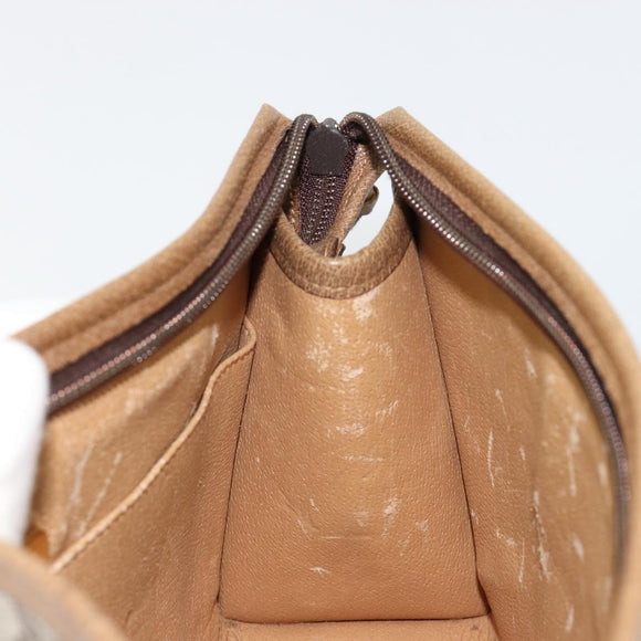 GUCCI GG Plus Supreme Clutch Bag PVC Beige Gold Auth 184487