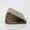 GUCCI GG Plus Supreme Clutch Bag PVC Beige Gold Auth 184487-3
