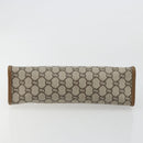 GUCCI GG Plus Supreme Clutch Bag PVC Beige Gold Auth 184487-6