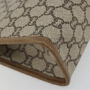GUCCI GG Plus Supreme Clutch Bag PVC Beige Gold Auth 184487-14