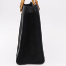 GUCCI Bamboo Hand Bag Suede Black Gold 002 1095 0260 Auth 184488-3