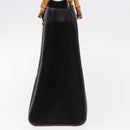 GUCCI Bamboo Hand Bag Suede Black Gold 002 1095 0260 Auth 184488-4