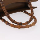 GUCCI Bamboo Hand Bag Leather Brown Gold 002 0260 Auth 184489-7