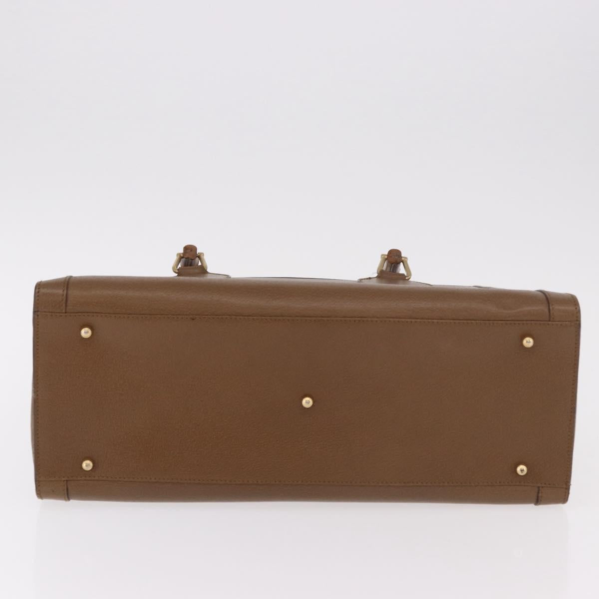 M*I様 GUCCI ビジネスバッグ　ブラウン GUCCI Bamboo Hand Bag Leather Brown Gold 002 0260 Auth 184489