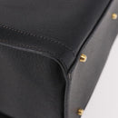 GUCCI Bamboo Hand Bag Leather Black Gold 002 1186 0260 Auth 184490-9