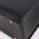 GUCCI Bamboo Hand Bag Leather Black Gold 002 1186 0260 Auth 184490-14