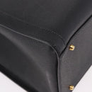 GUCCI Bamboo Hand Bag Leather Black Gold 002 1186 0260 Auth 184490-15