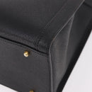 GUCCI Bamboo Hand Bag Leather Black Gold 002 1186 0260 Auth 184490-16