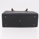 GUCCI Bamboo Hand Bag Leather Black Gold 002 1186 0260 Auth 184490-5