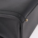 GUCCI Bamboo Hand Bag Leather Black Gold 002 1186 0260 Auth 184491-10