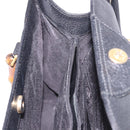 GUCCI Bamboo Hand Bag Leather Black Gold 002 1186 0260 Auth 184491-17