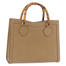 GUCCI Bamboo Hand Bag Leather Brown Gold 002 0260 2615 Auth 184492-1