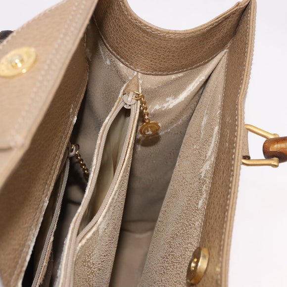 GUCCI Bamboo Hand Bag Leather Brown Gold 002 0260 2615 Auth 184492