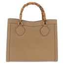 GUCCI Bamboo Hand Bag Leather Brown Gold 002 0260 2615 Auth 184492-3
