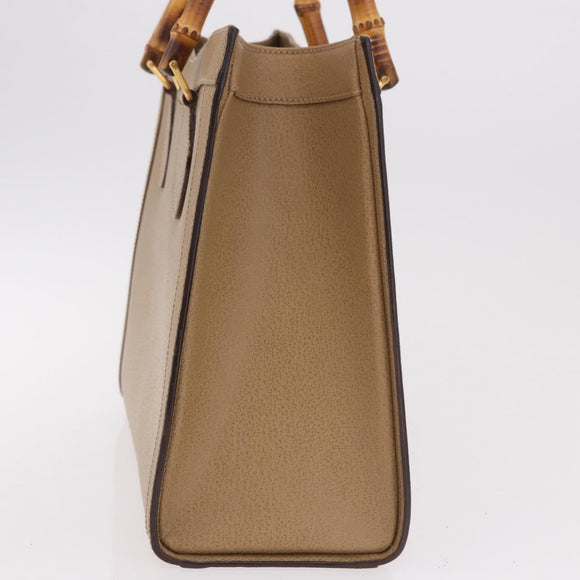 GUCCI Bamboo Hand Bag Leather Brown Gold 002 0260 2615 Auth 184492
