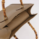 GUCCI Bamboo Hand Bag Leather Brown Gold 002 0260 2615 Auth 184492-6