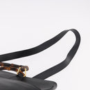 GUCCI Bamboo Hand Bag Leather 2way Black Gold 002 123 0322 Auth 184493-10