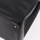 GUCCI Bamboo Hand Bag Leather 2way Black Gold 002 123 0322 Auth 184493-13