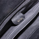 GUCCI Bamboo Hand Bag Leather 2way Black Gold 002 123 0322 Auth 184493-16
