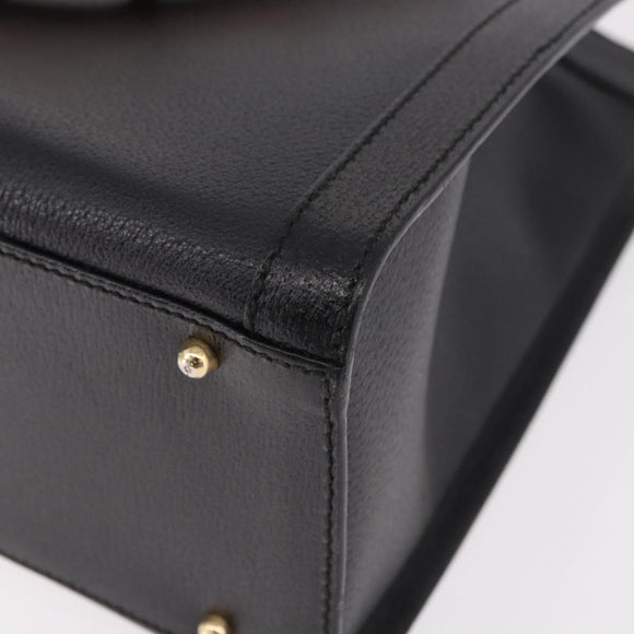 GUCCI Bamboo Handtasche Leder Schwarz Gold 002 123 0260 Auth 184494