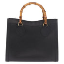 GUCCI Bamboo Handtasche Leder Schwarz Gold 002 123 0260 Auth 184494-2